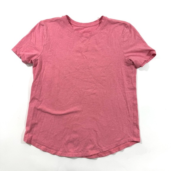 Lululemon Love Crew Neck Tee Shirt Pink Approx Size 4 - Picture 1 of 5